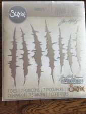 Sizzix Tim Holtz Alterations CLAW MARKS Thinlits Dies 662383 Halloween Cat Rare