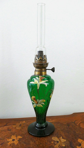 Legras lampe petrole verre - à,