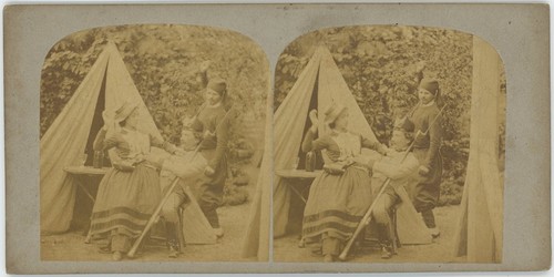 Stéréo circa 1860 - ., scène