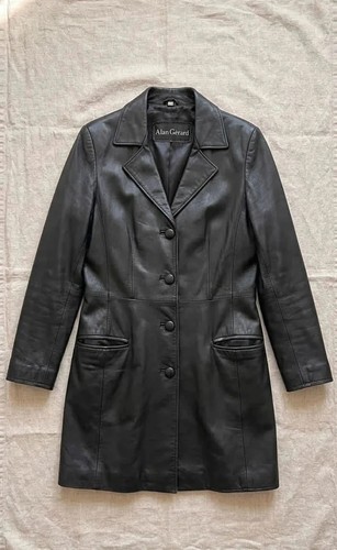 Manteau long cuir véritable - manteau,