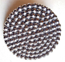 ANTIQUE BUTTON, 1920, 30mm, glossy glass imitation steel