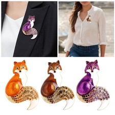 Mignon Émail Renard Broche