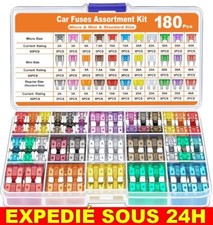 ✅ Kit Fusibles Voiture 180 PCS Fusible 60 Mini + 60 Standard + 60 Microfusibles