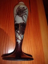 Emile GALLE, superb lamp base, rare 19th century chrysanthemum decor