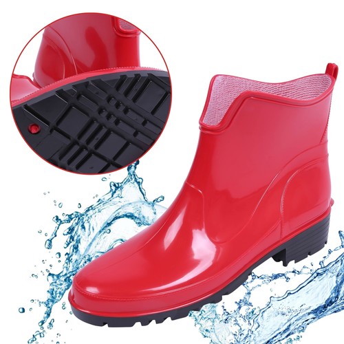 Bottes pluie rouges courtes - bottes,