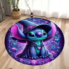 Tapis Rond Disney Stitch pour Chambre d'Enfant – Grand Tapis de Jeu Imprimé –