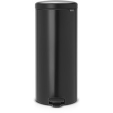Poubelle manuelle BRABANTIA à pédale NewIcon 30L Matt Black Silent