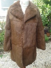 Veste de fourrure en lapin d’élevage marron  T 38/40 (249-12)