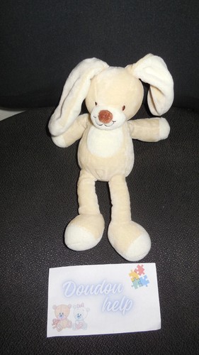 Doudou peluche lapin beige - lapin,