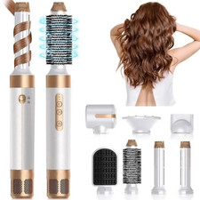 Brosse Soufflante 7 en 1, Brosse Chauffante, Sèche, Boucle, Coiffe 1400W