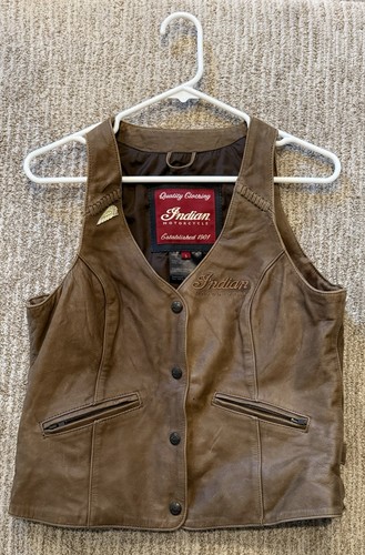 Vintage leather vest - leather,