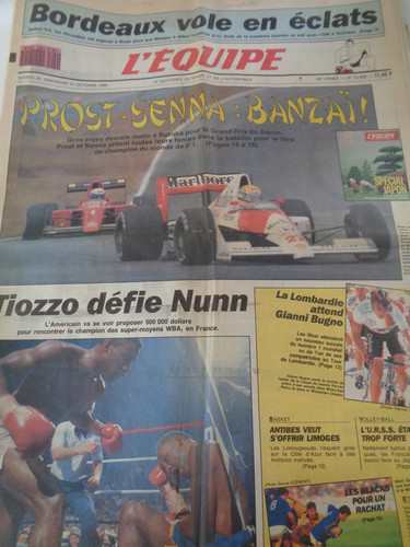 Journal équipe 10 1990 - l'équipe, 23/10/1990