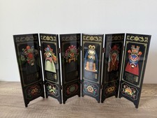 Mini Paravent Chinois Facial Makeup Of Péking Opéra 