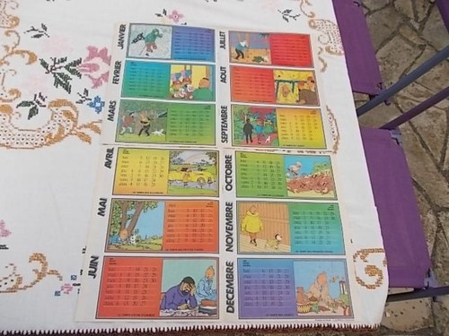 Tintin calendrier 1982 - tintin,