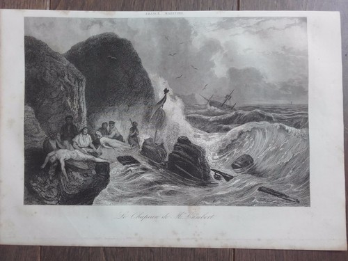 Gravure marine 1840 chapeau - 1840,