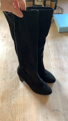 Botte haute daim - botte, noir