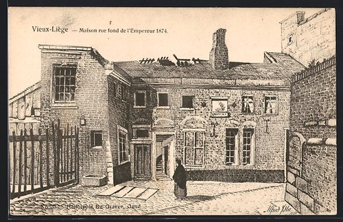 Cpa illustrateur vieux liège - cpa, vieux-liège