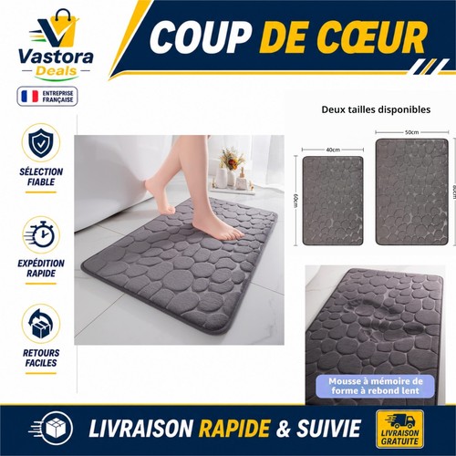 Tapis bain mousse à - de, en