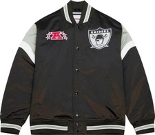 Mitchell & Ness Oakland Raiders NFL Poids Lourd Satin Veste de Collège