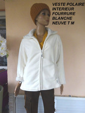 VESTE POLAIRE ZIPPEE BLANCHE