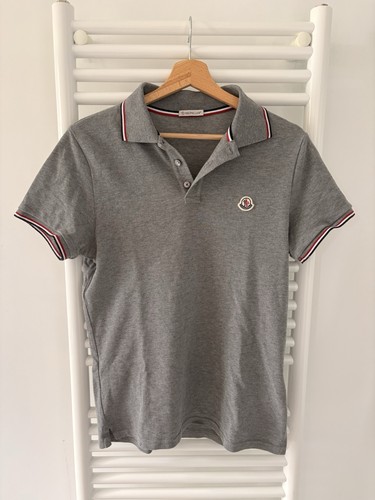 Moncler polo homme gris uni - polo,