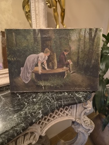 Huile sur toile - sur, de