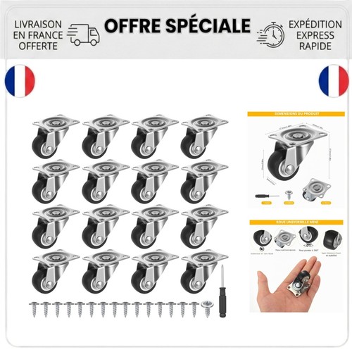 Roulettes pivotantes 360 - 16,