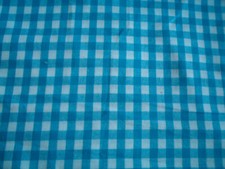 COUPE TISSU  COTON CARREAUX VICHY BLEU ET BLANC
