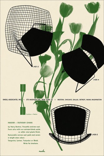 Vintage knoll chairs poster - knoll,