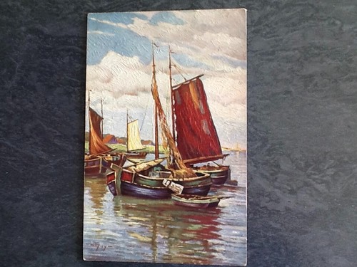 Illustree relief bateaux - cp,
