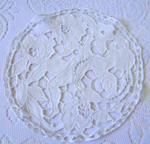 Ancien napperon rond - ancien,