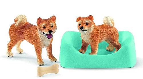Schleich mére chiot shiba - et,