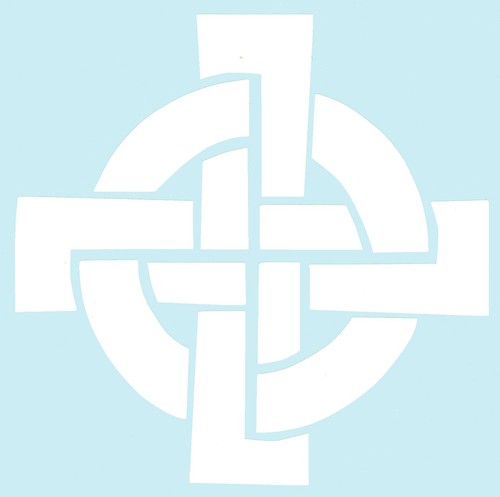 Celtic cross knot - knot, white