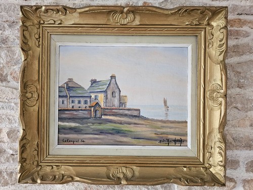 Tableau huile sur carton - sur,