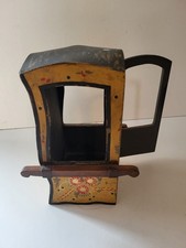 Small wooden carrier chair decorative object height 21 cm painted decor