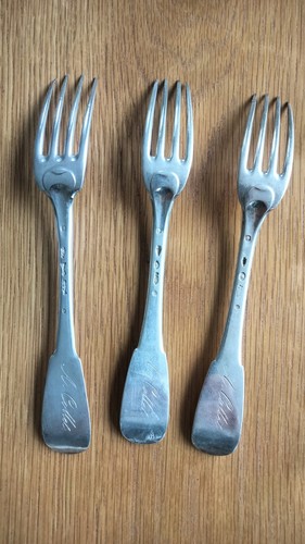Fourchettes argent massif - 3,