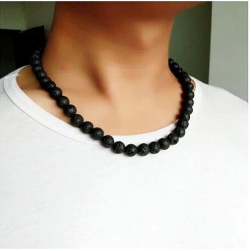Collier homme 50cm perles - collier,
