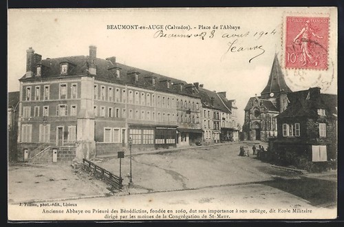 Cpa beaumont auge place de - place,