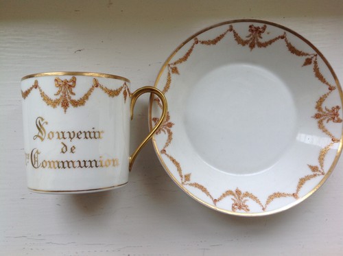 Tasse soucoupe ancienne - et,