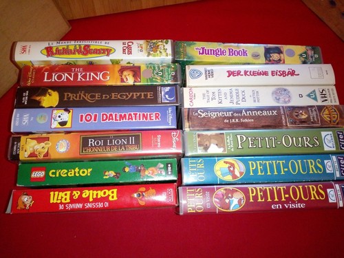 Lot cassettes vidéo vhs - de,
