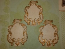 3 Ancien porte menu cartonné  avec patte au verso  fin XIXeme debut XXeme