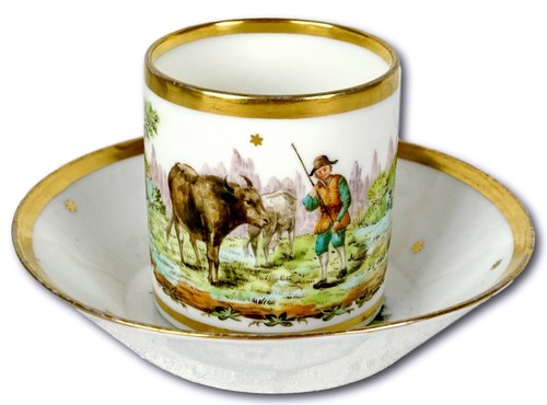 Paris porcelain cup and - porcelain,