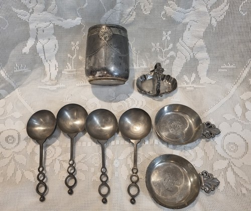 Lot etain orivit art nouveau - etain,