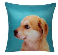 Chiot Labrador Animal Imprimé Carré 17x17 Coussin Housse Taie pour Canapé Lit