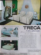 1965 FRENCH AD AD PUB VINTAGE TRECA SUMMER MATTRESS BEDDING SIDEBOARD