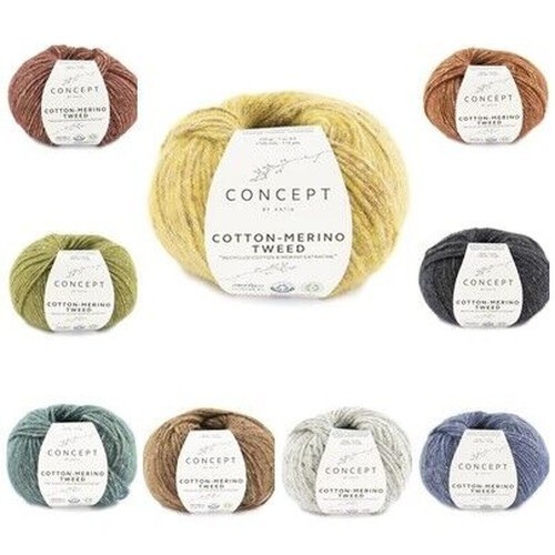 Katia cotton merino tweed fil - katia,
