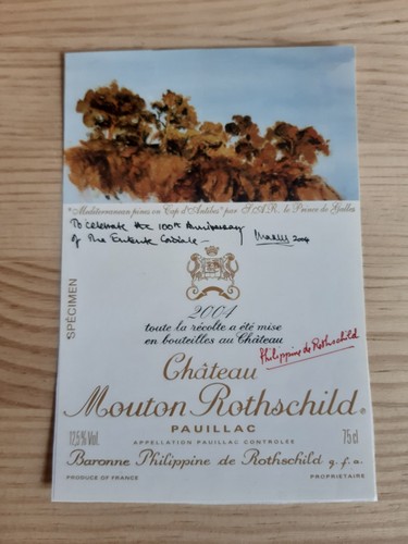 étiquette vin chateau mouton - vin,