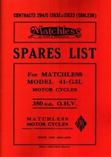 Matchless G3l WD 41 Pièces