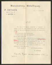 LYON (69) PRECISION MEASURING INSTRUMENT FACTORY ""P. DEVAUX"" 1907