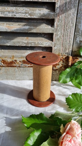 Ancienne bobine fil bois - de,